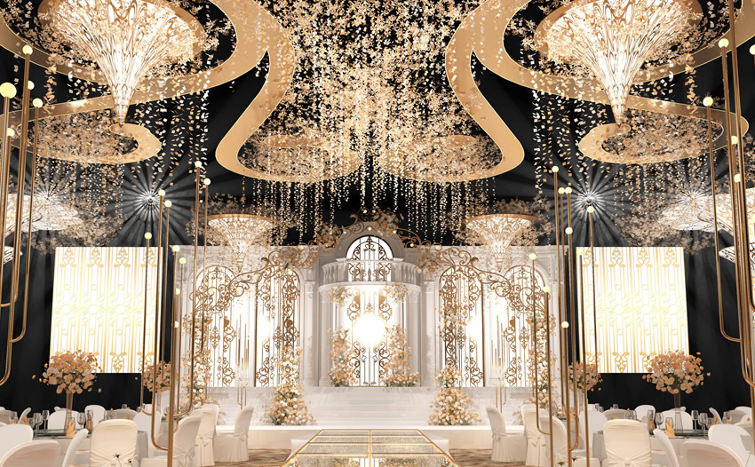 柯城花木兰喜事汇金色大厅效果展示